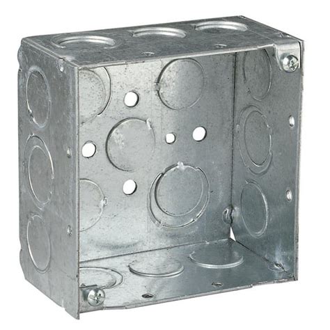 4 in. 30.3 cu. in. metallic square box|Electrical Box, Square, 4X4X2, 30.3 Cu. in. .